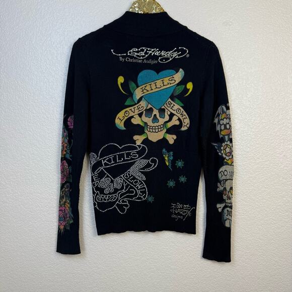 Ed Hardy • Love Kills Slowly Zip Up Cardigan - Picture 8 of 14